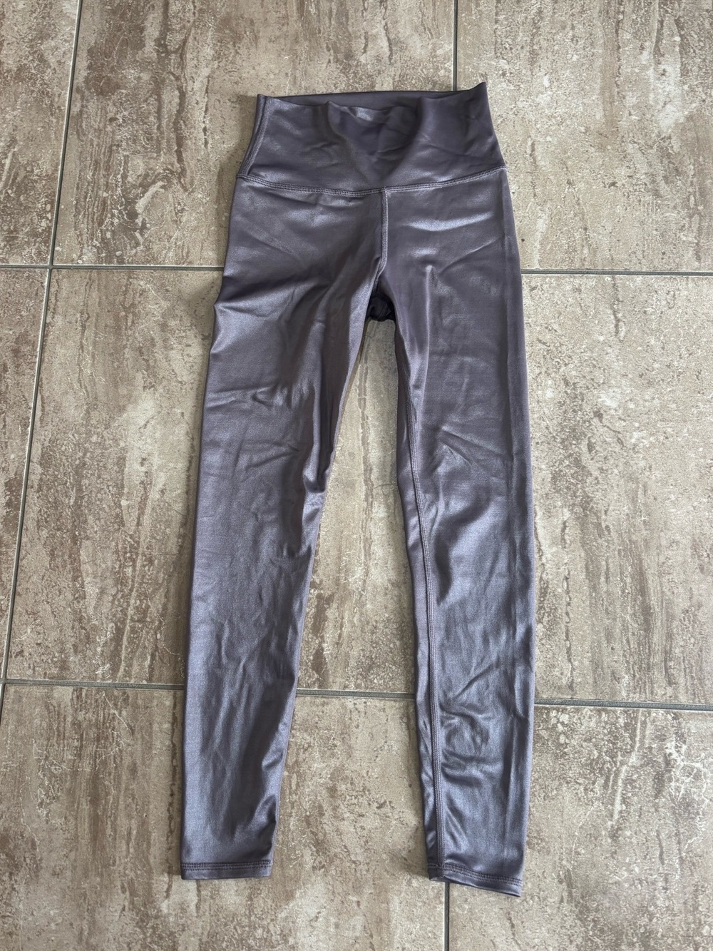 Alo Yoga airlift brown shiny leggings high waist